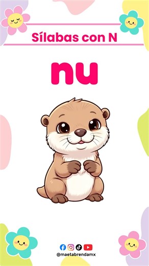 102K views · 1.8K reactions | Aprende la letra N y sus sílabas na, ne, ni, no, nu de forma fácil y divertida. Ideal para niños que comienzan a leer. #LetraN #Silabas #Abecedario #NaNeNiNoNu #Education | La Maeta Brenda | Facebook