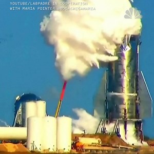 WATCH: SpaceX's Starship rocket prototype ruptures during pressure testing at the space company's Texas facility | NBC News