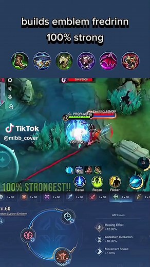 Build Hero Mobile Legends: Emblem Fredrinn 100% Strongest!