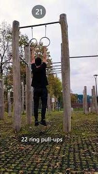 22 ring pull-ups (17 Oct 2025) #motivation #exercise #challenge #pullups #power #gym #shorts