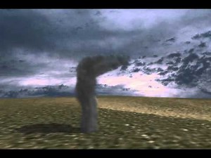 3ds max animated tornado using particle effects.