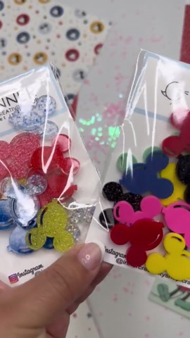 Mouse Ears Confetti Embellishments| 12 Pack |acrylic Scrapbook Supplies - Etsy