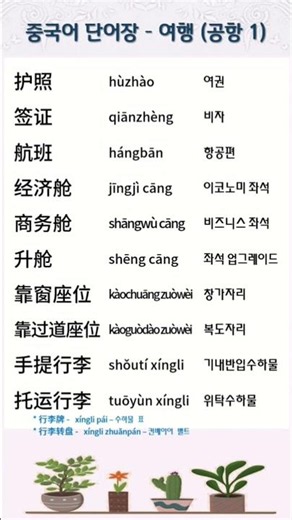Chinese Vocabulary List: Listen and Repeat - Travel & Airport