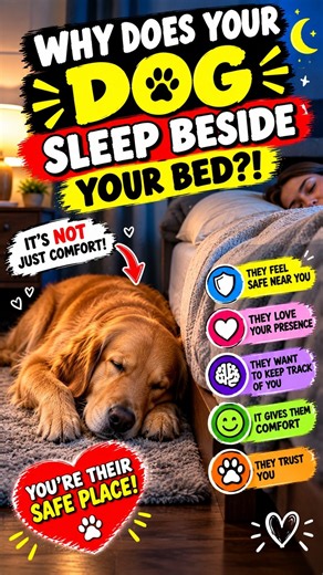 Why Does Your DOG Sleep Beside Your Bed?! The REAL Reason! #Shorts #usa #usashorts