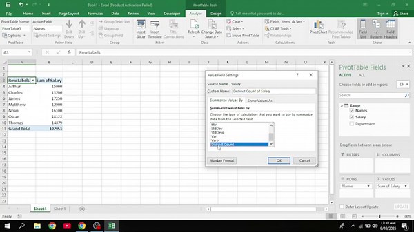 How To Count Unique Values In Pivot Table In Excel (Full Tutorial)