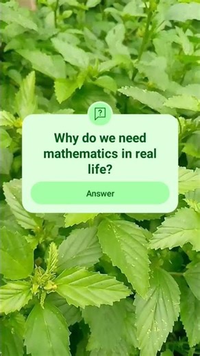 Why Do We Need Mathematics in Real Life? | Explained in 30 Seconds! #mathquiz #mathquestionanalysia