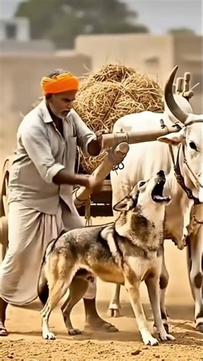 Wolf Attacks the Ox in Front of Its Owner #wolf #ox #animalattack #wildlife #shocking #shorts #viral