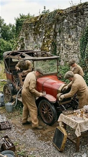 Timeless Revival: 100-Year-Old Vintage Car Brought Back to Life 🚗✨