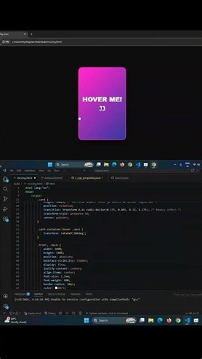 Wait for the Flip! CSS 3D Magic 🔥 | ER.KAPTAN 565 😱 #viral #trending #programming #shorts |