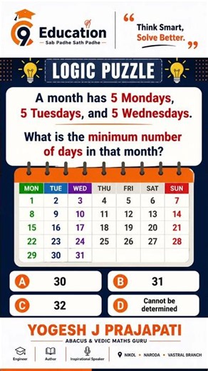 🤯 Why 31 Days? The Calendar Puzzle Solution Revealed!