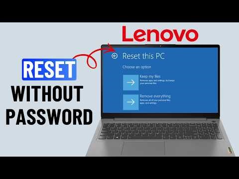 How to Factory Reset Lenovo Laptop (Without Password)