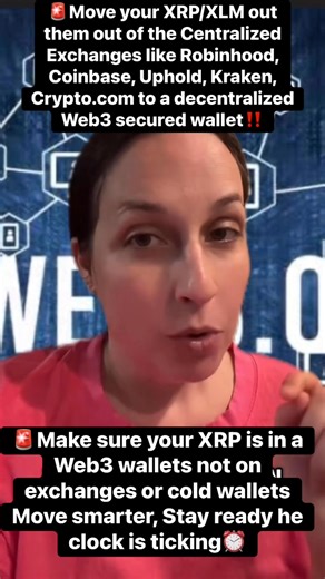 1.3K views | Move your XRP/XLM out them out of the Centralized Exchanges like Robinhood, Coinbase, Uphold, Kraken, Crypto.com to a decentralized Web3 secured wallet #XRP #viralvideoシ #xrpcrypto #xrppriceprediction #xrparmy #xrpnews #cryptonews #CryptoSecurity #blockchain #crypto #XRP #Web3 #xrpupdate | Scott the Ripple | Facebook