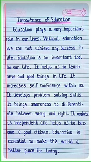 10 line on Importance of education#education#english#shortvideo