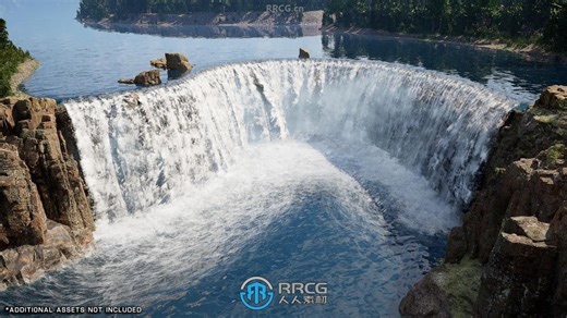 真实瀑布特效制作工具插件UE游戏素材