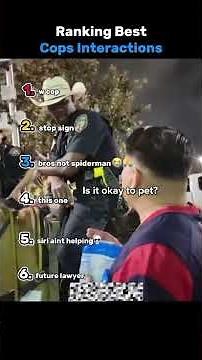 RANKING BEST COPS INTERACTIONS #comedy #funnypolice #hilariousmoments
