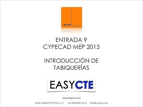 Cálculo de instalaciones 9. Introducción de tabiquería. Cype