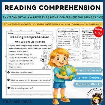 Environmental Awareness Reading Comprehension for 2nd-4th Grades