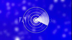Radar loop animation, Digital radar screen with targets on monitor in searching. Air search .