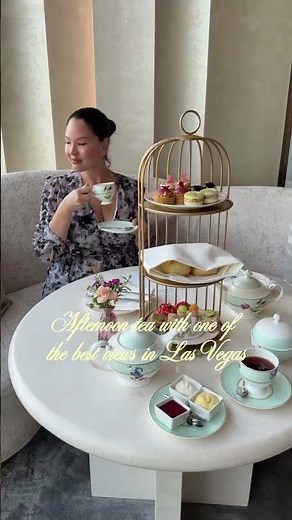 Limited-time spring menu now available at Waldorf Astoria Las Vegas 🌸✨ Afternoon Tea at Peacock