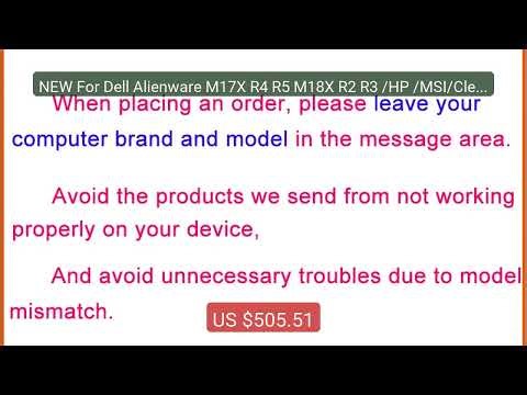 NEW For Dell Alienware M17X R4 R5 M18X R2 R3 /HP /MSI/Clevo GT... — Hot Deal 2026 | Limited Offer!