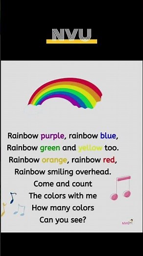 🌈 Rainbow Poem for Kids | Learn Colors with Fun Nursery Rhyme | Preschool Poem
