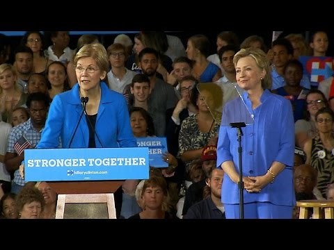 Full Video: Hillary Clinton and Elizabeth Warren take on Donald Trump