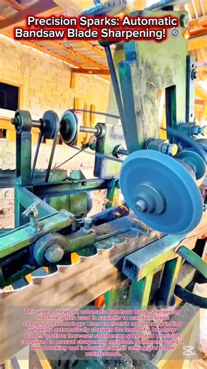 Precision Sparks: Automatic Bandsaw Blade Sharpening! ⚙️🔥