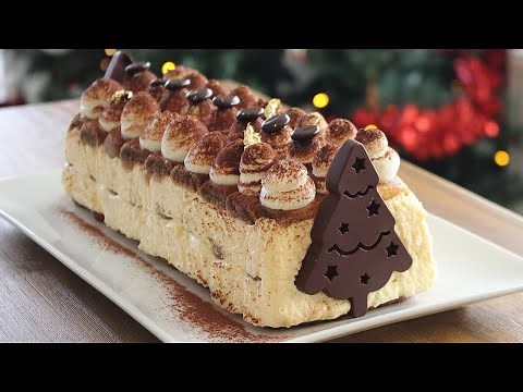 Recette de bûche de Noël tiramisu facile et inratable