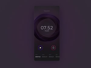 Stopwatch Mobile App design: iOS Android ux ui designer