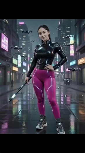 Cyberpunk girl is a representation of female characters in the cyberpunk science fiction genre, characterized by a dystopian futuristic style, high technology (cybernetic implants), and often depicted as tough figures, hackers, or rebels (anti-heroes) among the lower classes of society. This character combines the aesthetics of advanced technology with urban decadence. #cybercity #cyberpunkgirl #fyppppppppppppppppppppppp #cyberpunkcity #skylineart