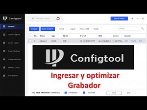 Configtool Dahua, Ingresar y configurar
