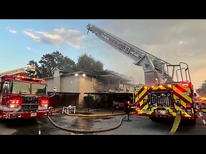 2 Alarm Apartment Fire - Houston Fire Department (Response + On-Scene)