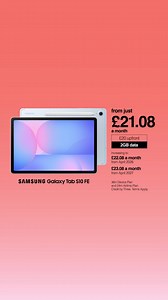 2.9K views | Get the Samsung Galaxy Tab S10 FE with 2GB data today on Three. | Three UK | Facebook
