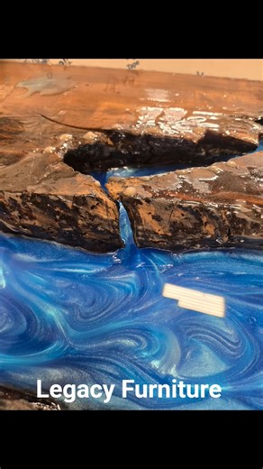 Custom Live Edge Coffee Table | Client’s Own Stones Set in Epoxy