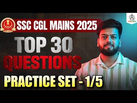 TOP 30 Questions ! Paid Practice Set -01/5 for ssc cgl mains 2025 ! Maths by Abhas Saini #ssc #cgl