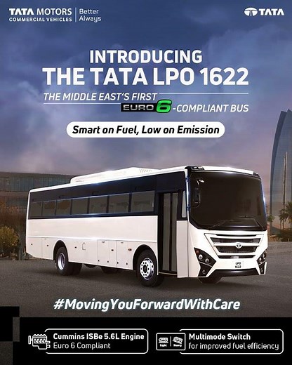 Go Cleaner, Drive Smarter with the New Tata LPO 1622 Euro 6 Bus | Tata Motors Middle East
