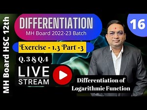 Differentiation Class 12th | HSC MH Board | Exercise 1.3 Part - 3 | Part - 15| Math 2 Chapter 1