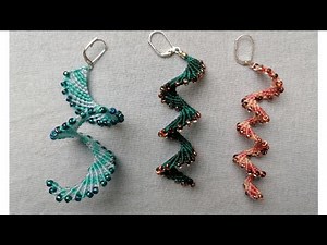 Orecchini macramè a spirale / Pendientes de macramè en espiral / Spiral macrame earrings