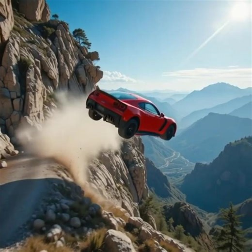 Cliffside Freefall Crash – Car Drops Off Huge Mountain!🙄