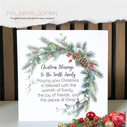 Religious Christmas Card for Family