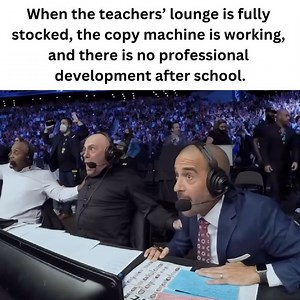 🎉📚 Touchdown in the Teachers’ Lounge! 🏈🍏Follow @miss.educate.ed Welcome to the highlight of our school day! We’ve scored big in the teachers’ lounge - full snack attack mode, copy machine in prime form, and guess what? No after-school training! It’s a win across the board! Let’s keep this energy rolling and remember why we love teaching. Here’s to more ‘lounge victories’ and zero-overtime evenings! 🏆💼 #TouchdownTeachers #EducatorWins #NoAfterSchoolPD #TeacherLife #SchoolSpirit #CopyMachine