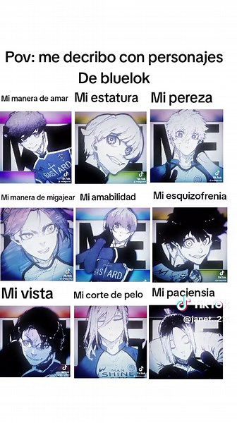Descripción Personal con Personajes de Blue Lock