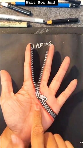This Hand Trick Looks Real 😱 #shorts #art #invisiblemagic