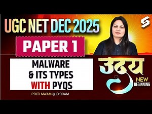 UGC NET Paper 1 ICT | Malware & its Types UGC NET ICT | UGC NET Paper 1 ICT By Priti Mam