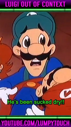 Lumpy on Instagram: "Luigi out of context #mario #mariobros #nintendo #luigi #animation #cartoon #retro #dub #lumpytouch #fanart"