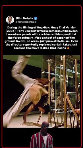 During the filming of Ong-Bak: Muay Thai Warrior (2003), Tony Jaa's speed defied physics