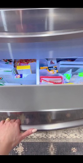 These freezer organizers are a game changer for bottom freezers 🧊 #organizedhome #freezer
