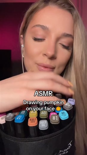 Tingle Sofi ASMR 🌸 on Instagram: "ASMR drawing pumpkin 🎃 on your face #asmr #asmrsounds #drawing #sleep #asmrvideo #asmrreels"