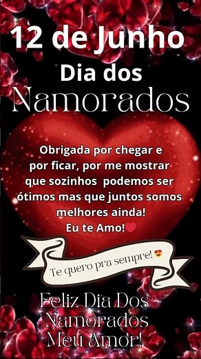 Mensagem para Dia dos Namorados ❤️ Feliz dia dos namorados 2025 - Homenagem para o dia dos namorados