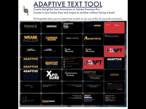 broadcastGEMs - Adaptive Text Tool (4K   HD 1080 & Social Media Frame Sizes)